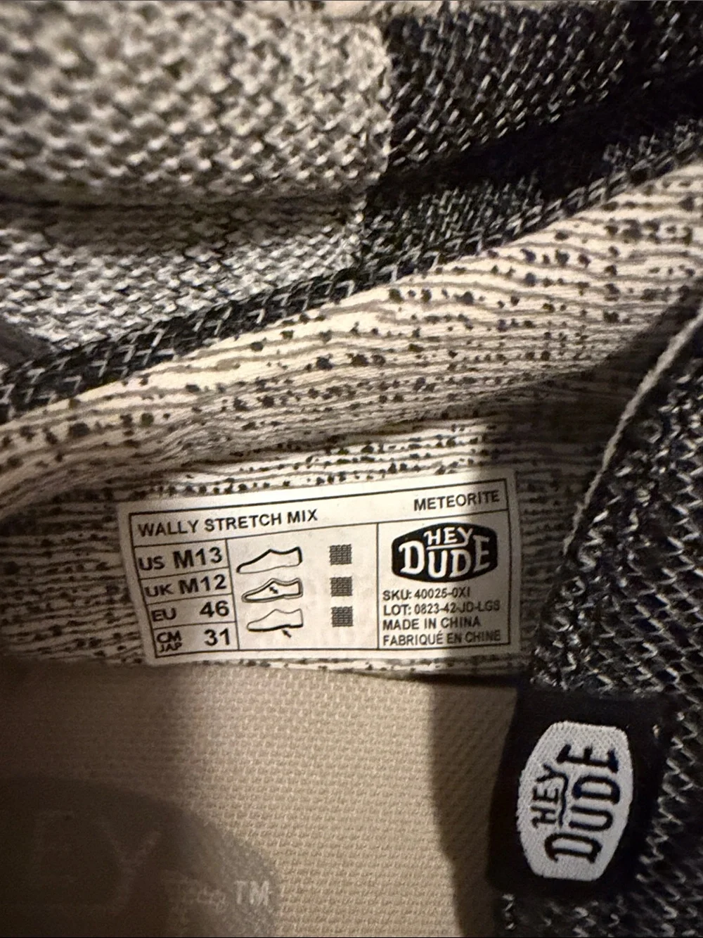 Hey Dude Black Heather Knit Slip-On Shoes